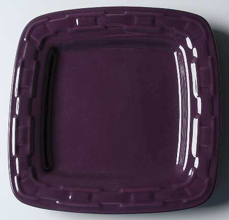 Woven Traditions Eggplant Square Luncheon Plate