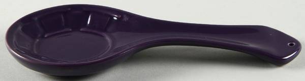 Woven Traditions Eggplant Spoon Rest/Holder (Holds 1 Spoon)