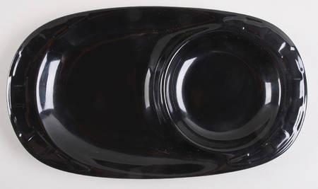 Woven Traditions Ebony Oval Snack Tray