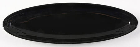 Woven Traditions Ebony 12" Oval Narrow Tray