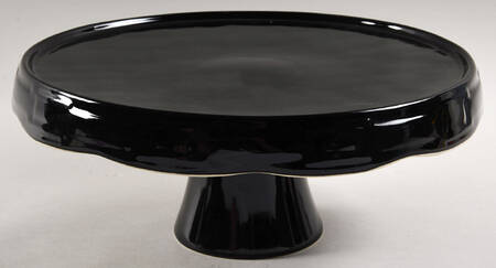 Woven Traditions Ebony 11" Diameter Pedestal Cake Stand