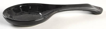 Woven Traditions Ebony Spoon Rest/Holder (Holds 1 Spoon)