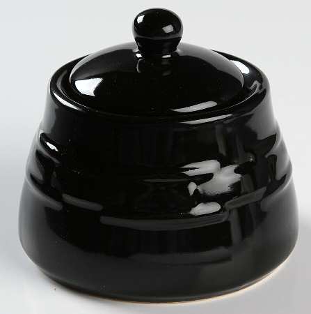 Woven Traditions Ebony Sugar Bowl & Lid