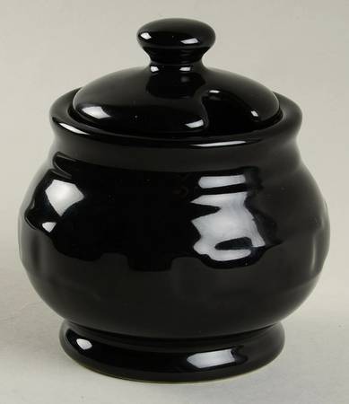 Woven Traditions Ebony Sugar Bowl & Lid