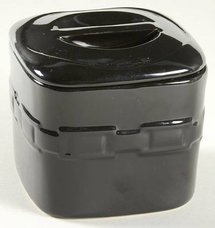 Woven Traditions Ebony Small Square Canister & Lid