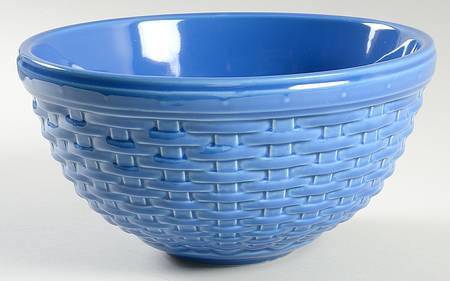 Woven Reflections Cornflower (Blue) 9" Round Serving Bowl