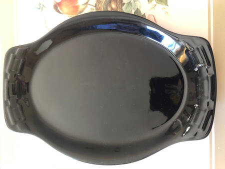 Woven Reflections Ebony 9" Oval Serving Platter
