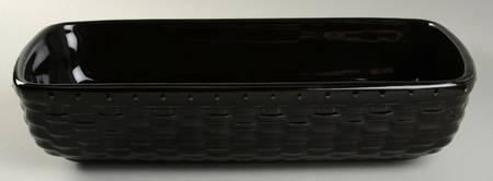 Woven Reflections Ebony Long Basket Server
