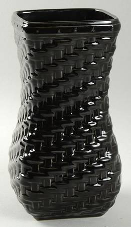 Woven Reflections Ebony 8" Vase
