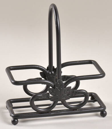 Woven Reflections Paprika Metal Stand for Salt & Pepper