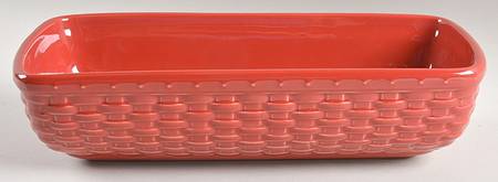 Woven Reflections Tomato (Red) Long Basket Server by Longaberger