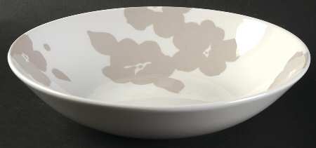 Floral Silhouette Khaki 8" Individual Pasta Bowl