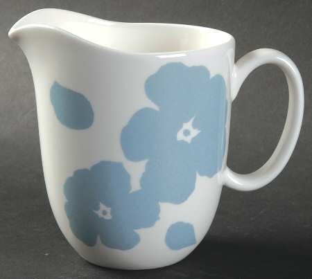 Floral Silhouette Blue Bell Creamer