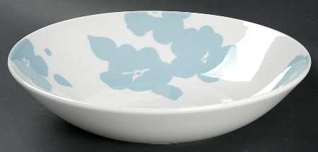 Floral Silhouette Blue Bell 8" Individual Pasta Bowl