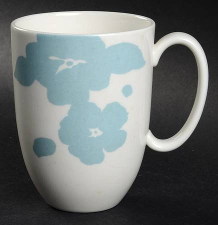 Floral Silhouette Blue Bell Mug