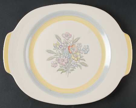 Oslo Surf (Grey Yellow) 15" Oval Serving Platter