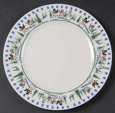 Snowman Salad/Dessert Plate