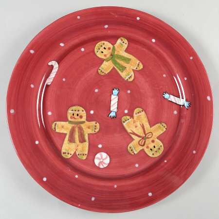 Christmas Treat Dinner Plate by Laurie Gates