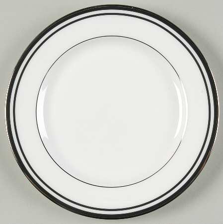 Federal Platinum Black Bread & Butter Plate