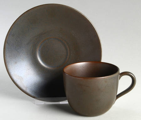 Chocolate Flat Cup & Saucer Set