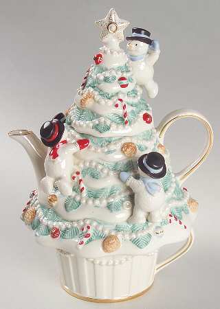 Snowman Christmas Collection Individual Teapot & Lid with Cup