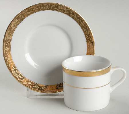 Oralia Gold Espresso Cup and Saucer Set