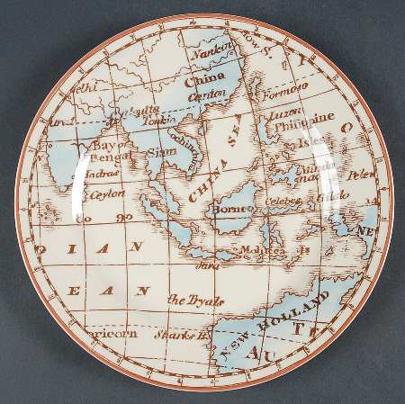 Haswell Map Luncheon Plate