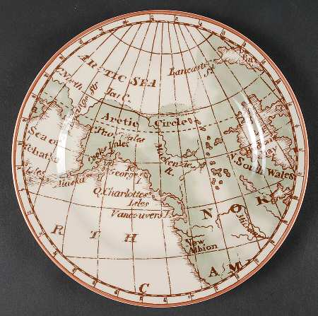Haswell Map Luncheon Plate