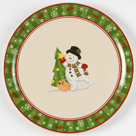 Bluster the Snowman 12" Chop Plate (Round Platter)