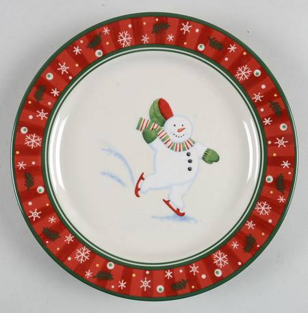 Bluster the Snowman Salad/Dessert Plate