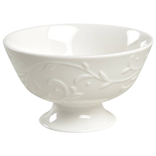 Opal Innocence Carved Footed Dessert Bowl