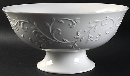 Opal Innocence Carved Footed Bowl