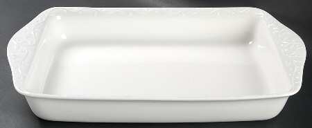 Opal Innocence Carved 16" Rectangular Baker by Lenox