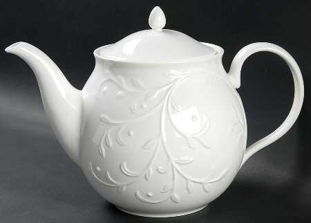 Opal Innocence Carved Teapot & Lid