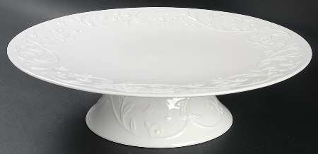Opal Innocence Carved 11" Diameter Pedestal Cake Stand