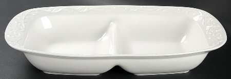Opal Innocence Carved Divided Server by Lenox