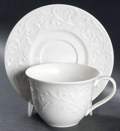 Opal Innocence Carved Flat Cup & Saucer Set