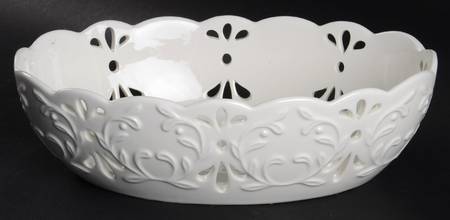Opal Innocence Carved Bread Basket Tray