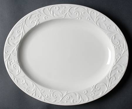 Opal Innocence Carved 13" Oval Serving Platter