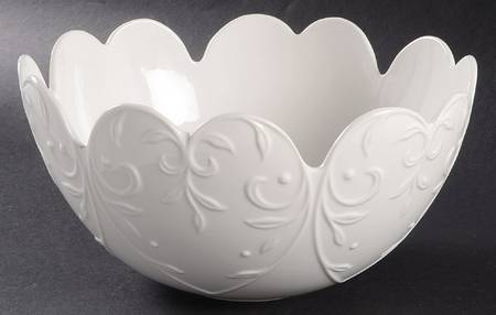 Opal Innocence Carved 8" Heart Shaped Bowl