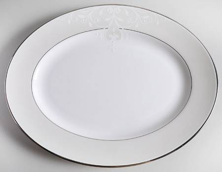Opal Innocence Scroll 13" Oval Serving Platter