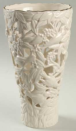 Filigree Forest 10" Vase with Glass Insert