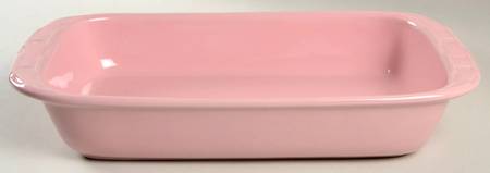 Woven Traditions Pink 16" Rectangular Baker
