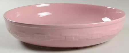 Woven Traditions Pink 13" Round Serving Bowl