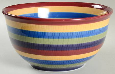 Bright Multi Color 10" Round Serving Bowl