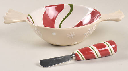 Snowflake Dip Bowl & Spreader Set