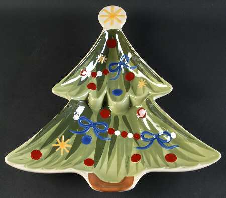 All the Trimmings 14" Tree Shaped Platter