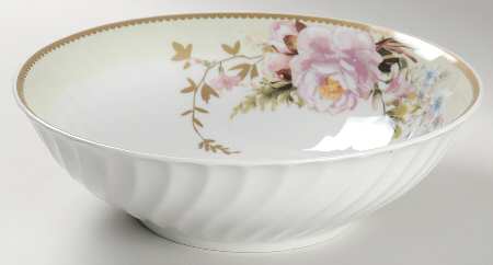 Charmed Rose 9" Round Vegetable Bowl
