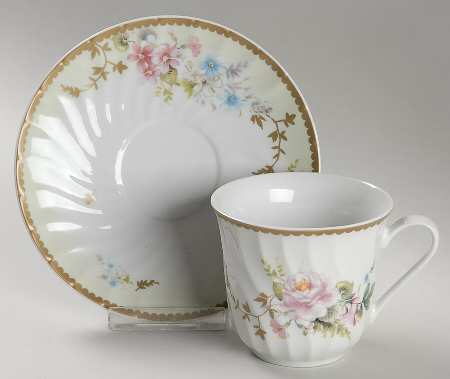 Charmed Rose Flat Cup & Saucer Set