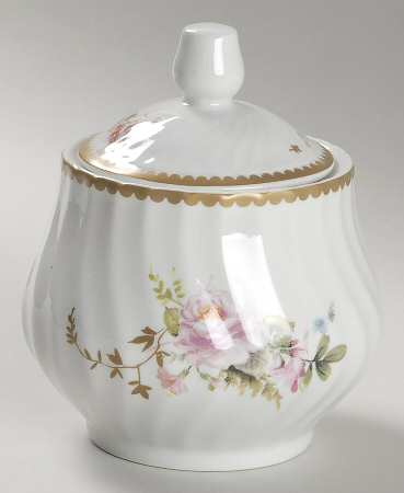 Charmed Rose Sugar Bowl & Lid
